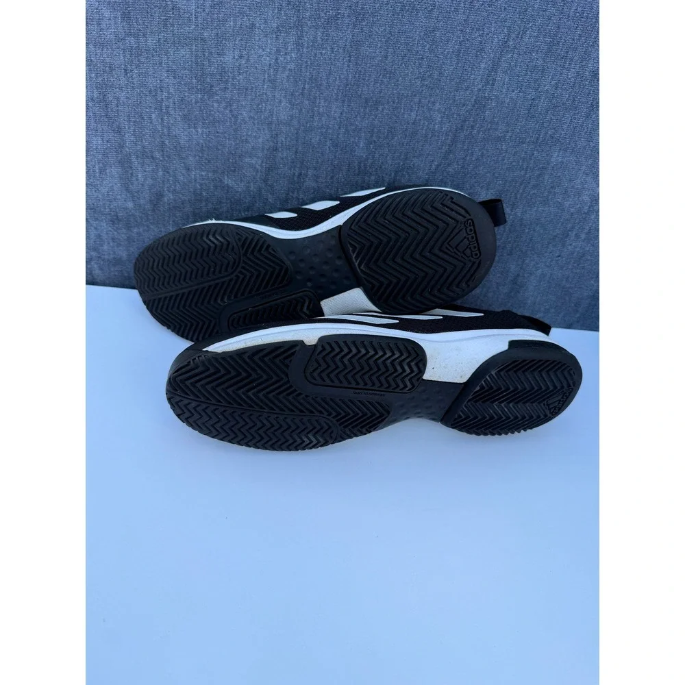 Adidas Gamecourt Shoes Men 12 Black Synthetic Mesh Tennis Sneakers FX3650